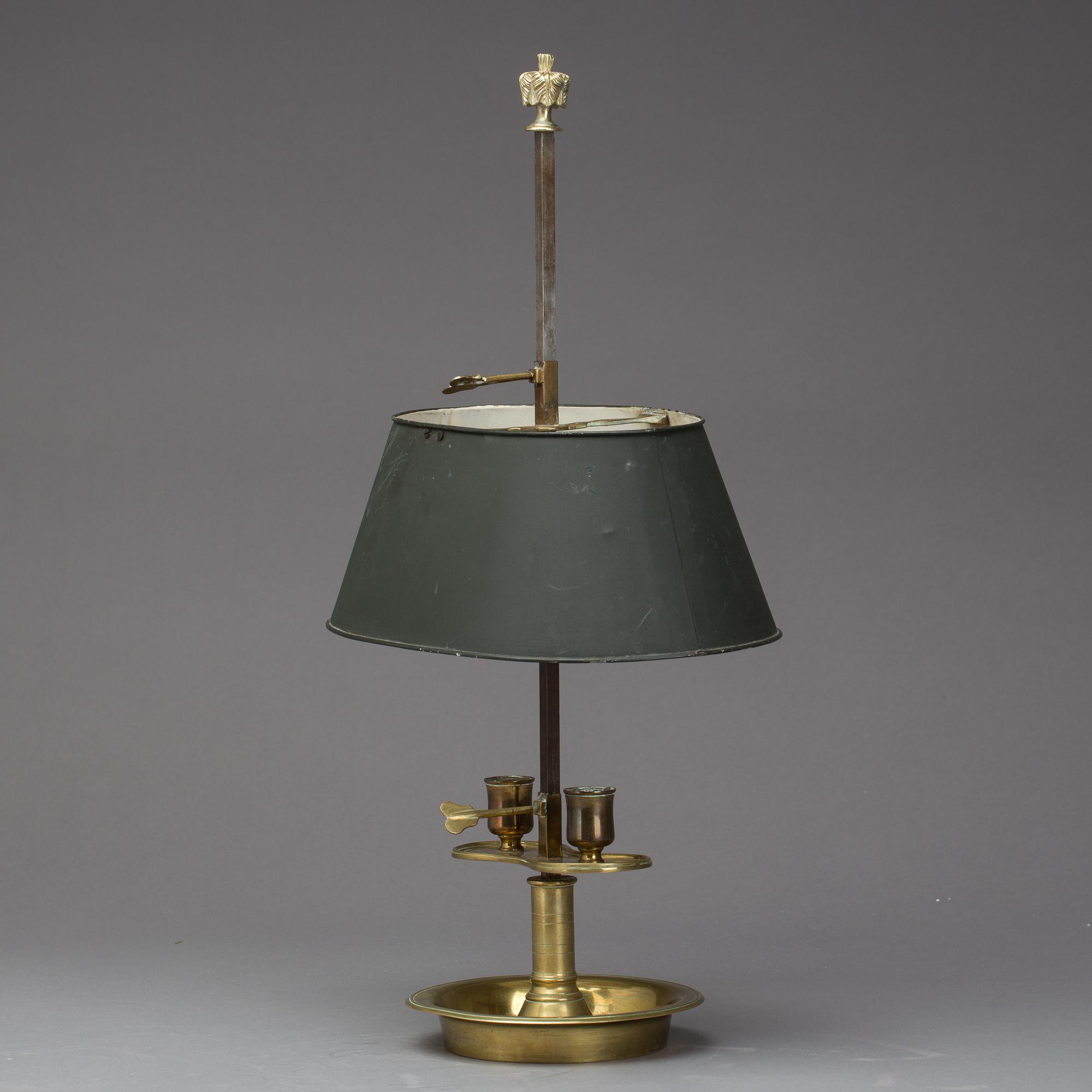 BORDSLAMPA, sk bouillottelampa. 1800-tal.