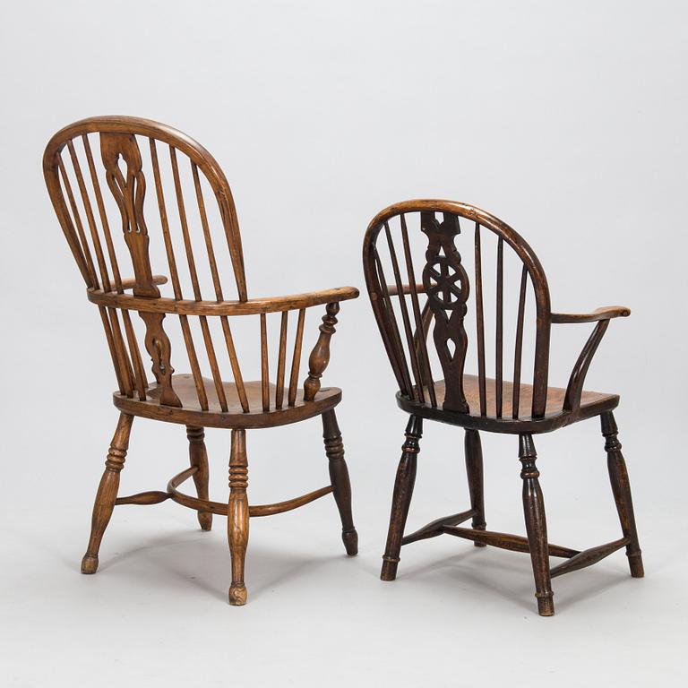 Four 'Windsor-chairs turn of 20th century.