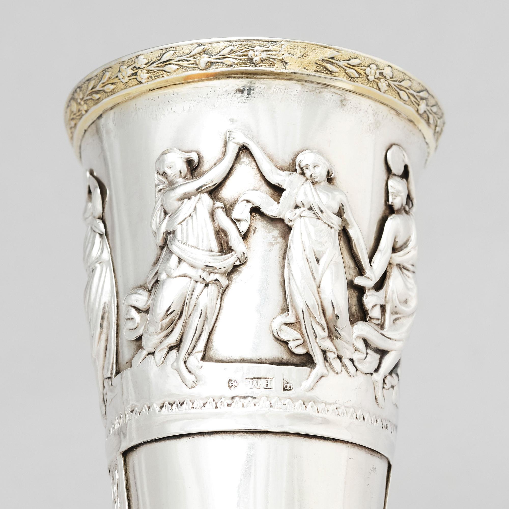 A Russian silver cup, mark of Peter Muller, S:t Petersburg, around 1830.