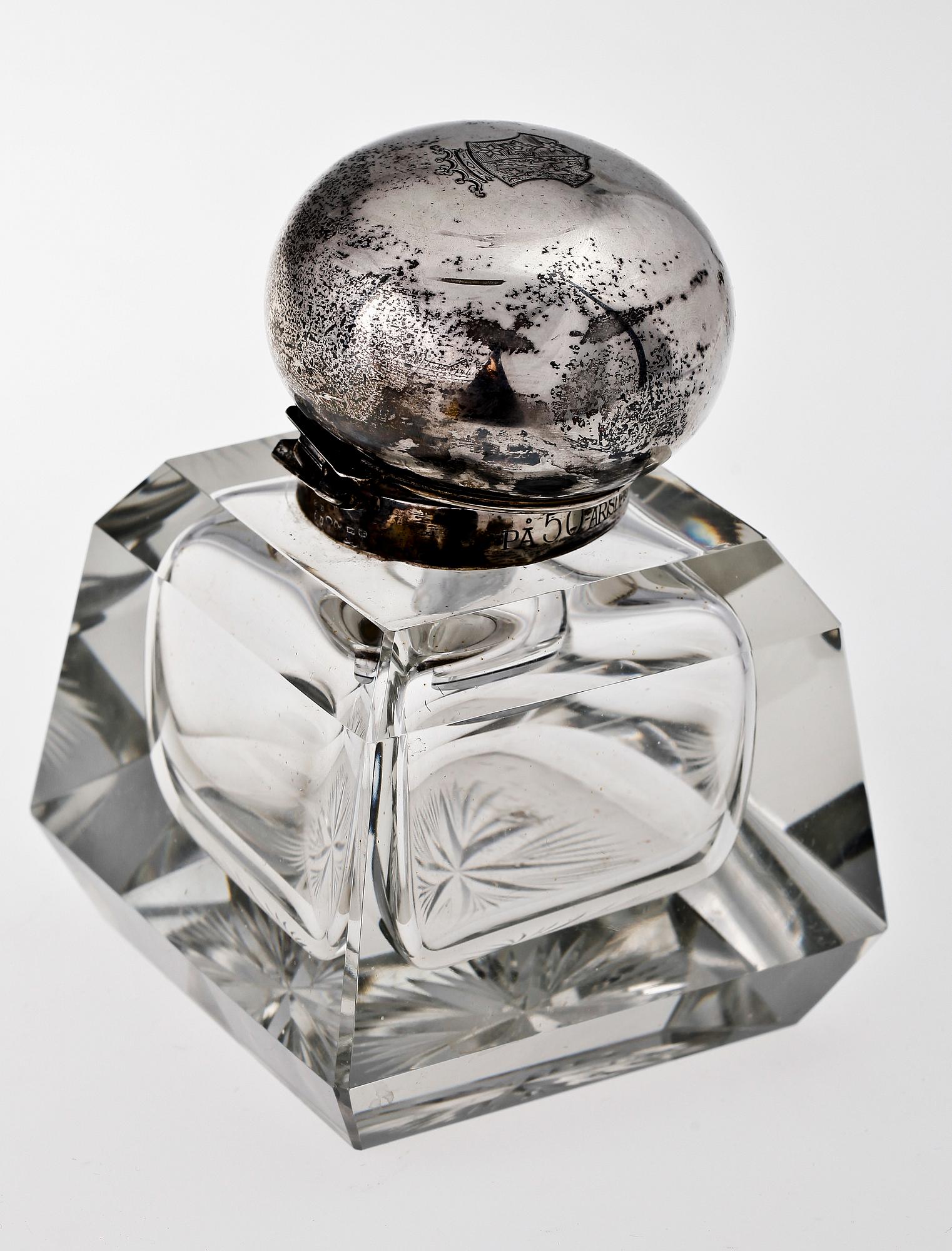 BLÄCKHORN, glas, silver, CG Hallberg, 1917.