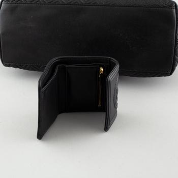 TORY BURCH, "Flemming" väska och plånbok.