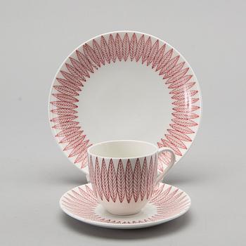 STIG LINDBERG, Servisdelar 27 st, "Salix" Benporslin, Gustavsberg,