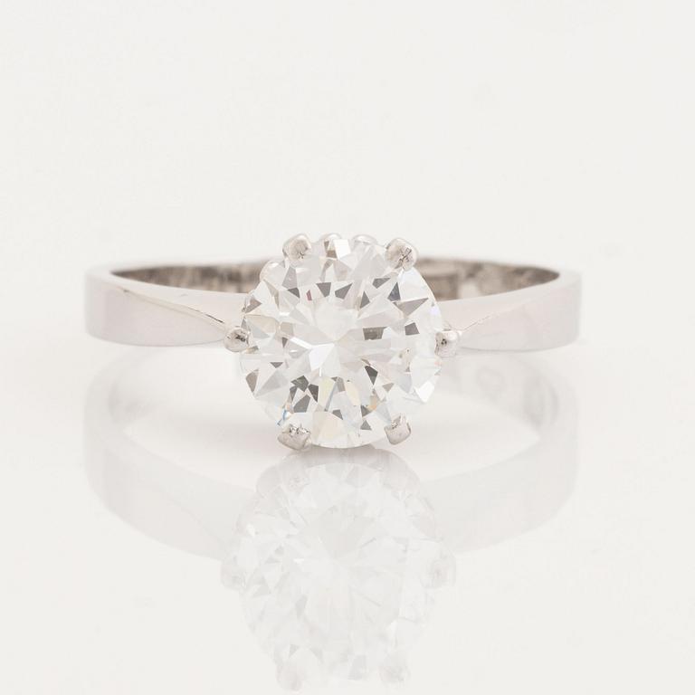 Brilliant cut diamond ring, 1,55 ct.