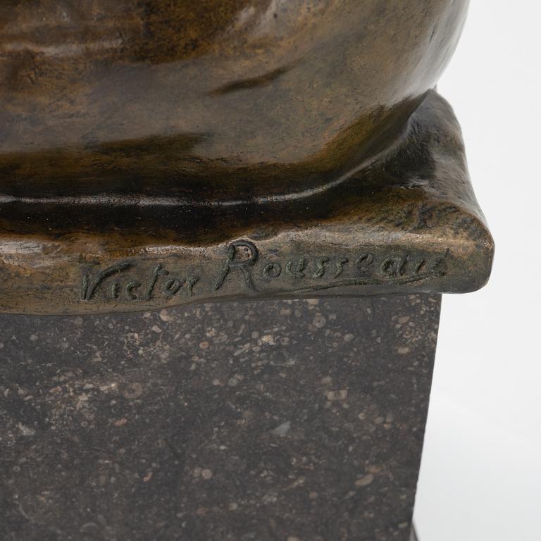 Victor Rousseau, sculpture, bronze, signed.