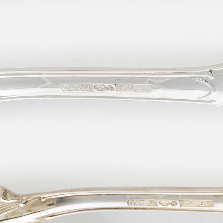 Besticksuppsättning, silver, 154 delar, "Prins Albert", GAB, Eskilstuna, 1999-2000.
