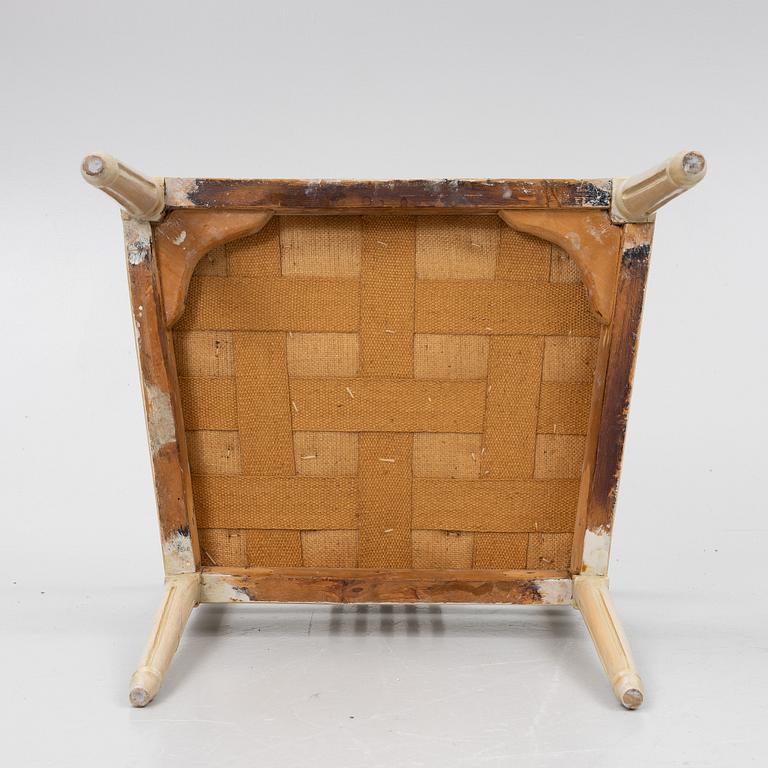 Karmstolar, ett par, gustavianska, Lindome, 1800-tal.