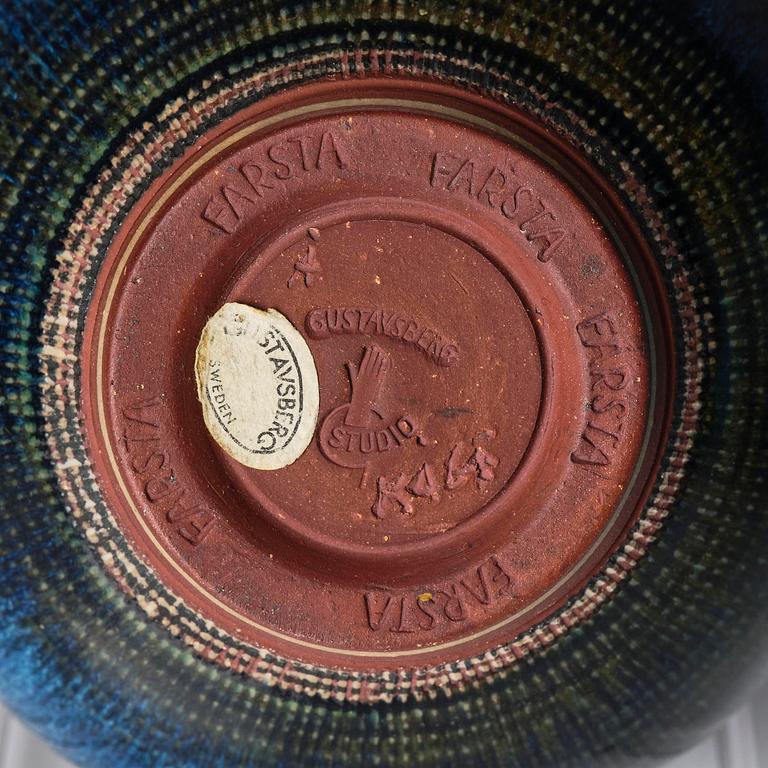 Wilhelm Kåge, a set of two Farsta stoneware bowls, Gustavsberg Studio 1955-56.