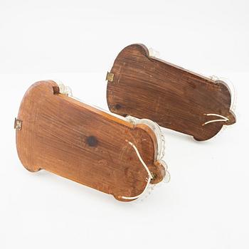 Spegellampetter 1 par, Italien 1900-talets mitt.