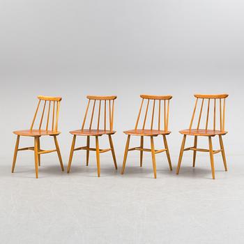 A set of four 'Fanett' chairs by Ilmari Tapiovaara, Edsbyverken.