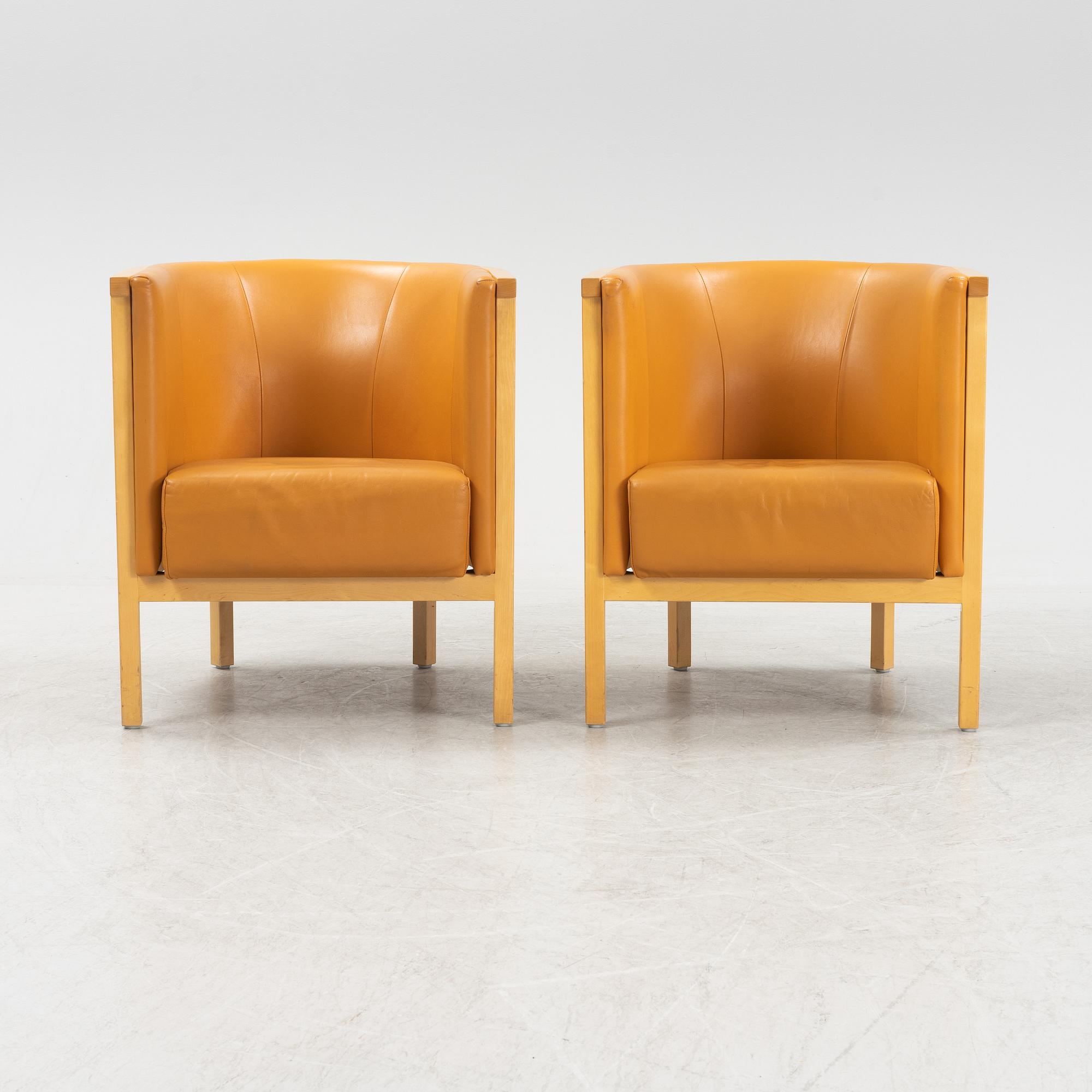 Åke Axelsson, fåtöljer, ett par, "Neptunus", Galleri stolen, 1900-talets slut.