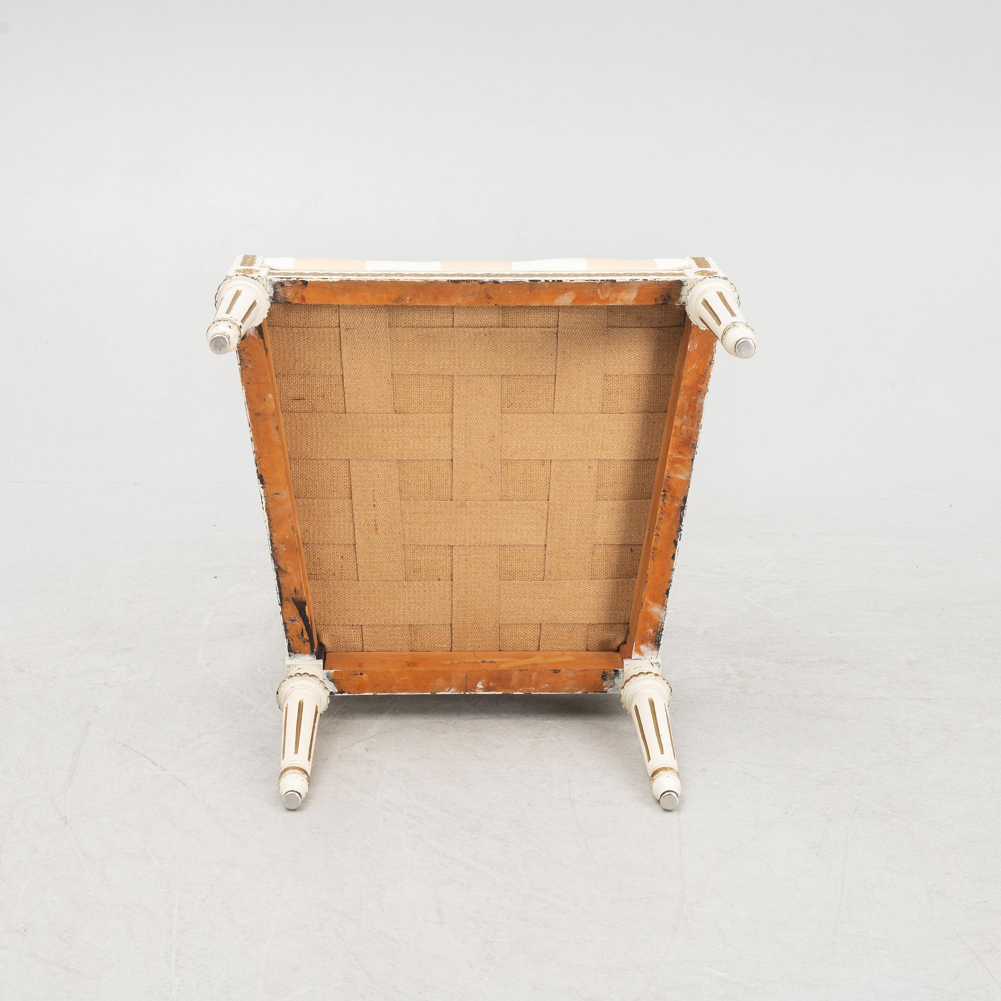 A Gustavian style chair, early 20th Century.