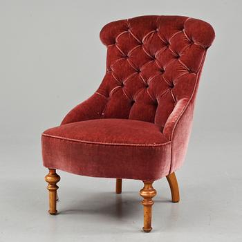 FÅTÖLJ, nyrenässans, runt sekelskiftet 1800/1900.