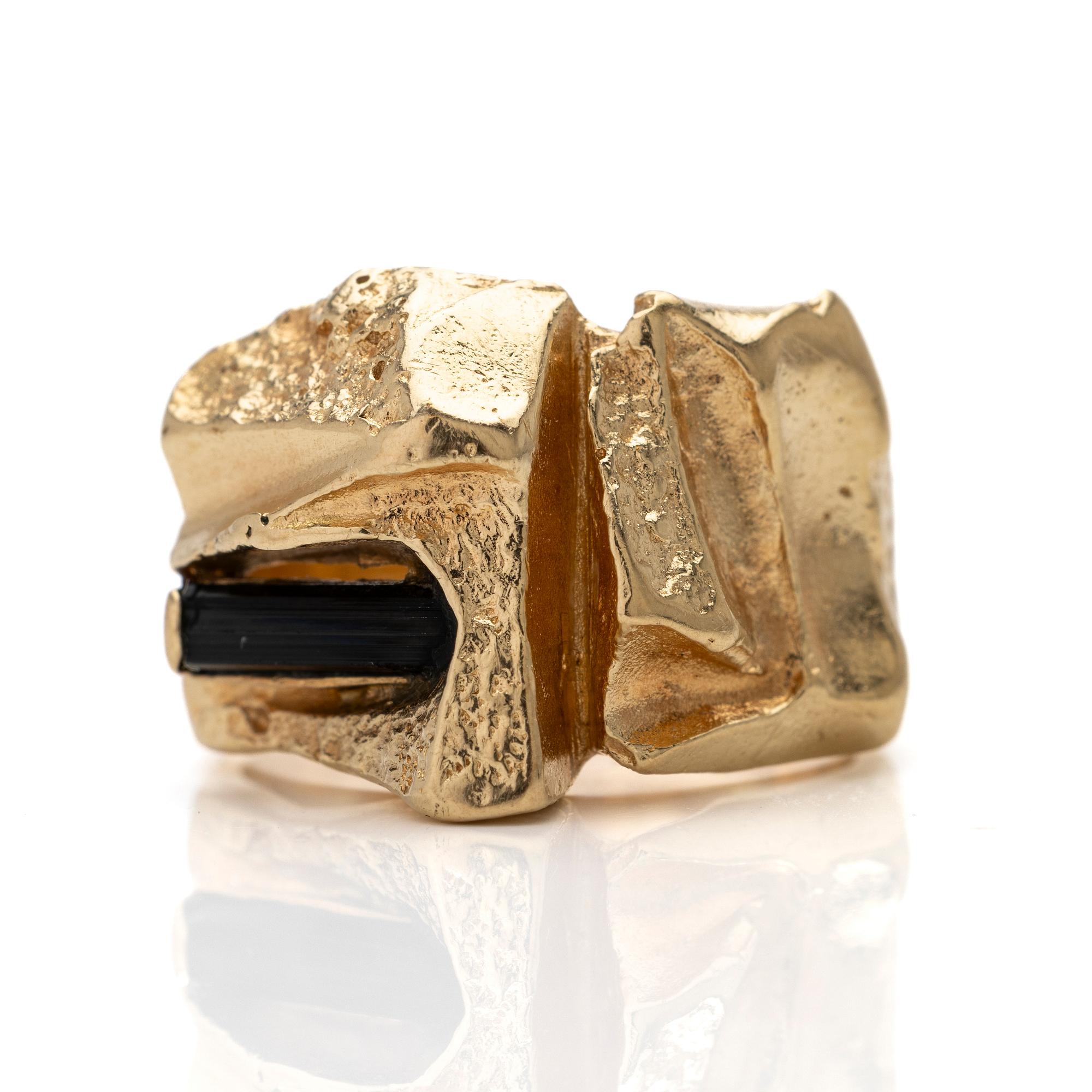 Björn Weckström, ‘Turmalinbro’ ring in 18K gold and tourmaline, Lapponia.