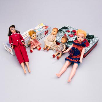 PARTI DOCKOR, 5 ST, bl a "Midge" och "Sindy", 1960-tal.