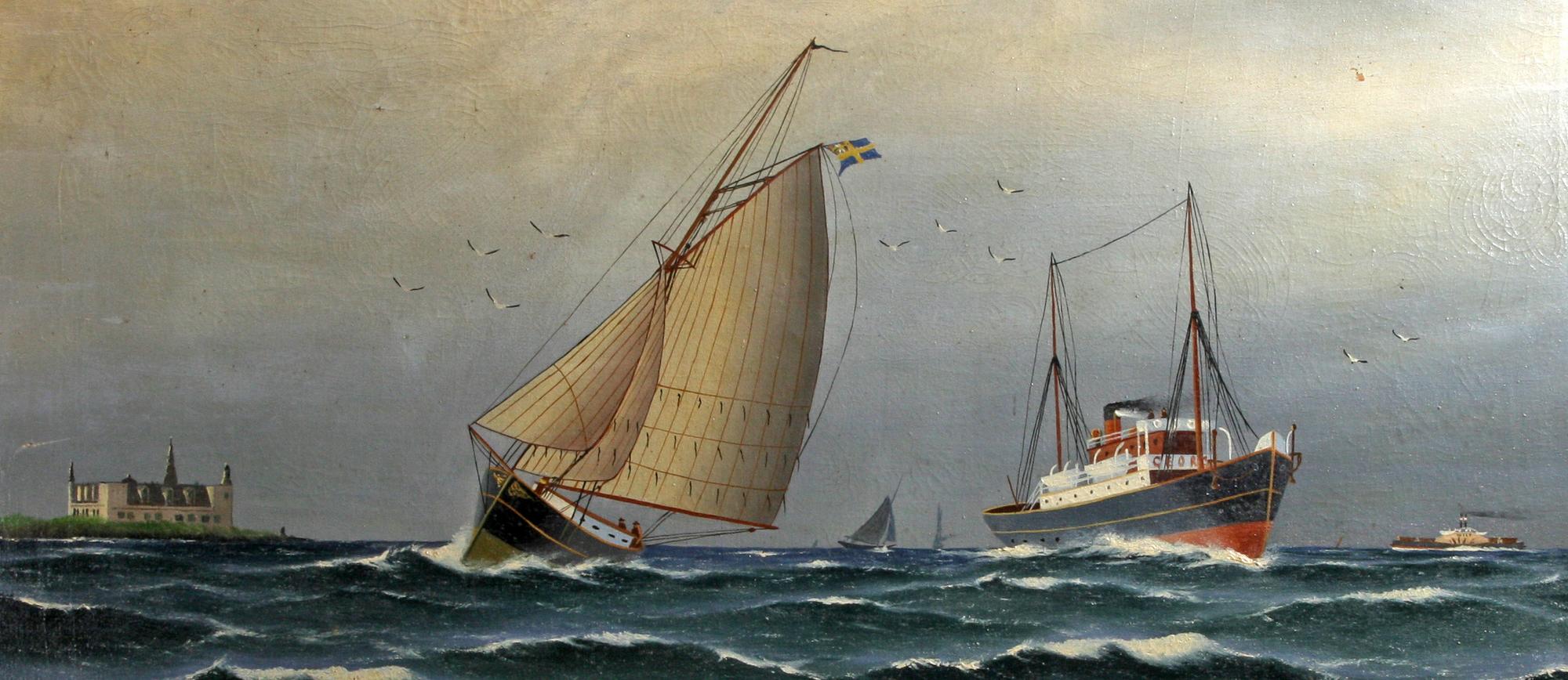 OKÄND KONSTNÄR, troligen Danmark, olja på duk, osign.