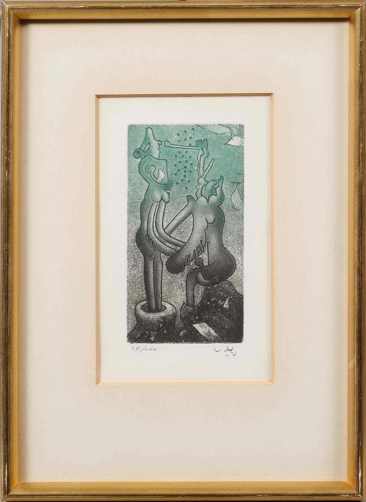 ROBERTO MATTA, 2 st, färgetsningar, signerade och numrerade 49/100.