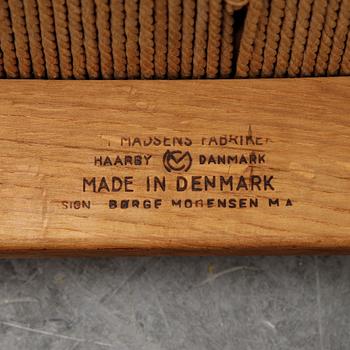 Six oak chairs by Børge Mogensen, C.M. Madsens Fabriker, Denmark.