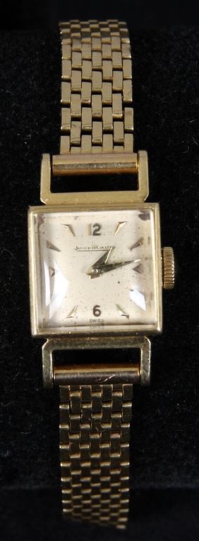 DAMARMBANDSUR, 18K guld. Urverk Jaeger Le Coultre. 26 gram.