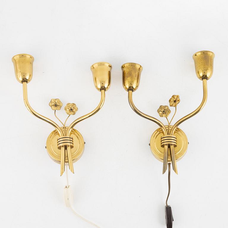 Vägglampor, ett par, Scandinavian Modern, 1940/50-tal.