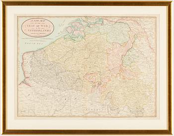 KARTA, "Seat of War in the Netherlands" Robert Laurie & James Whittle, 1794.