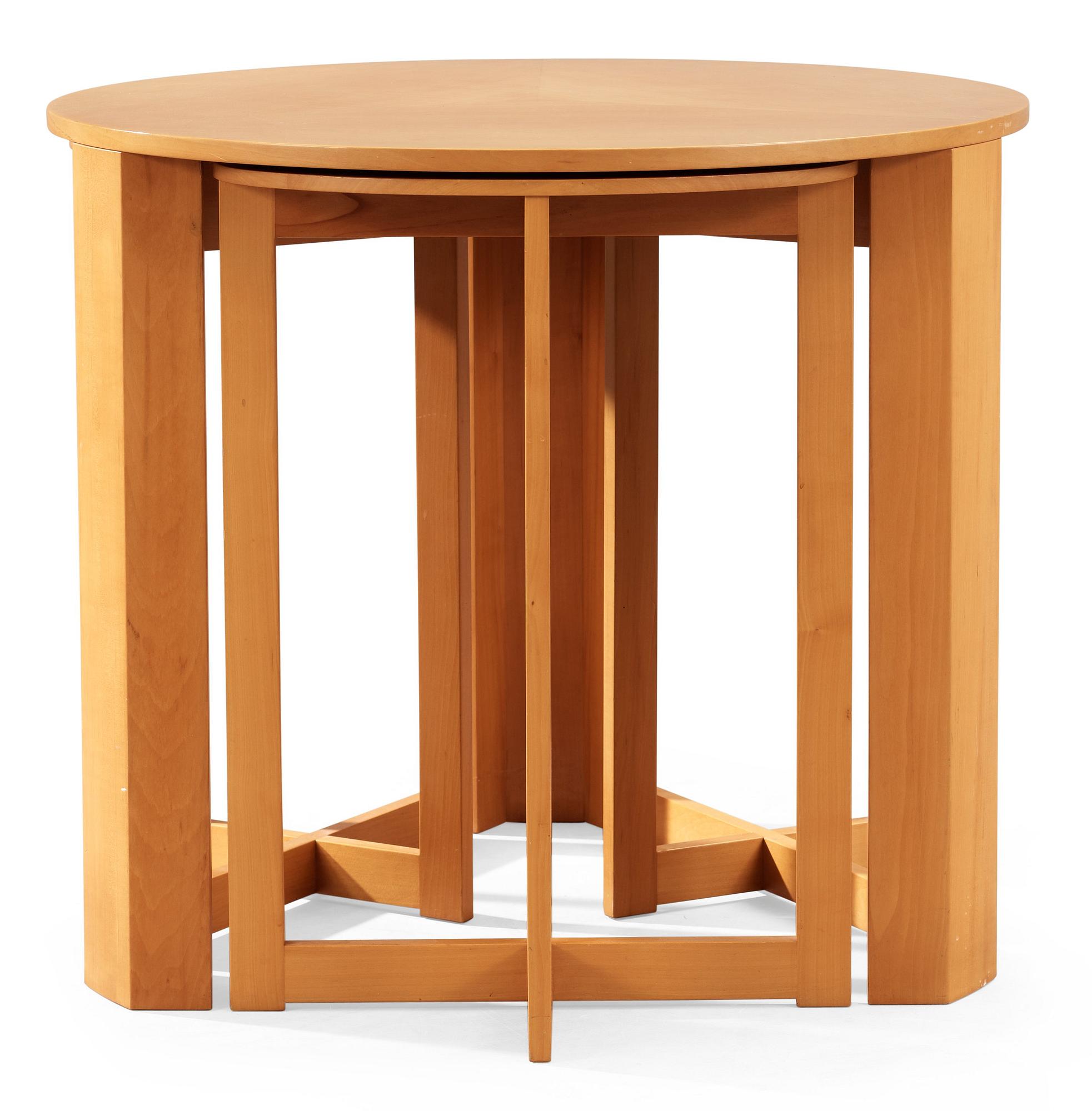 A HI-gruppen nest of four cherry tables, Stig Lönngren, Lars Larsson, Sweden 1960-70's.