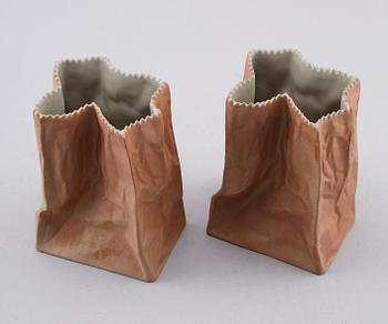 VASER, 2 st, porslin, Tapio Wirkkala, Studio-Linie, Rosenthal.