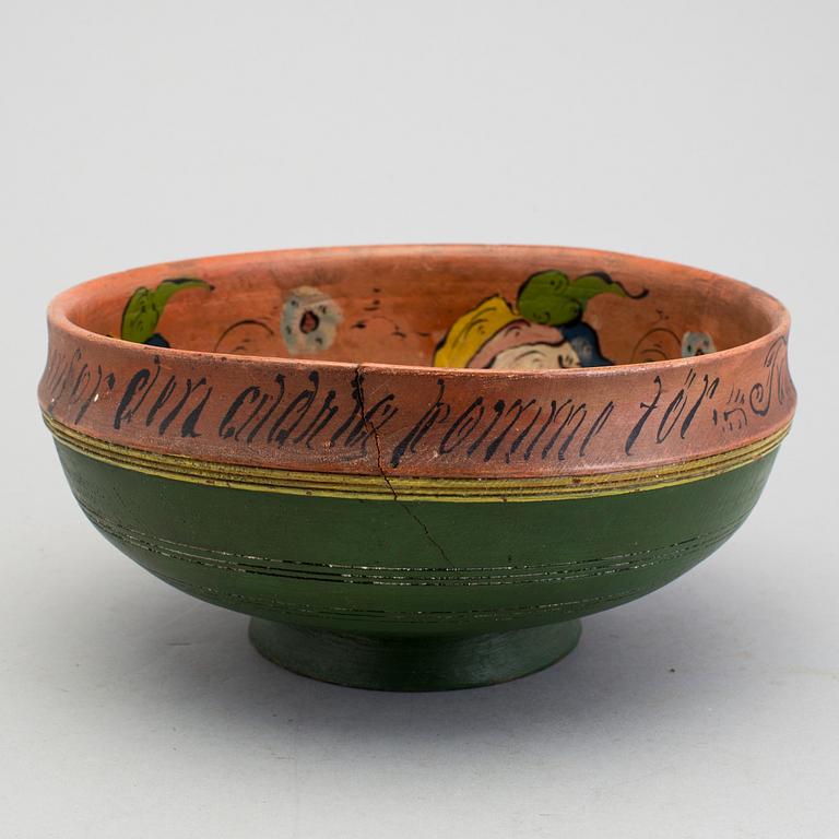 A 19th century painted folk art bowl Norway.