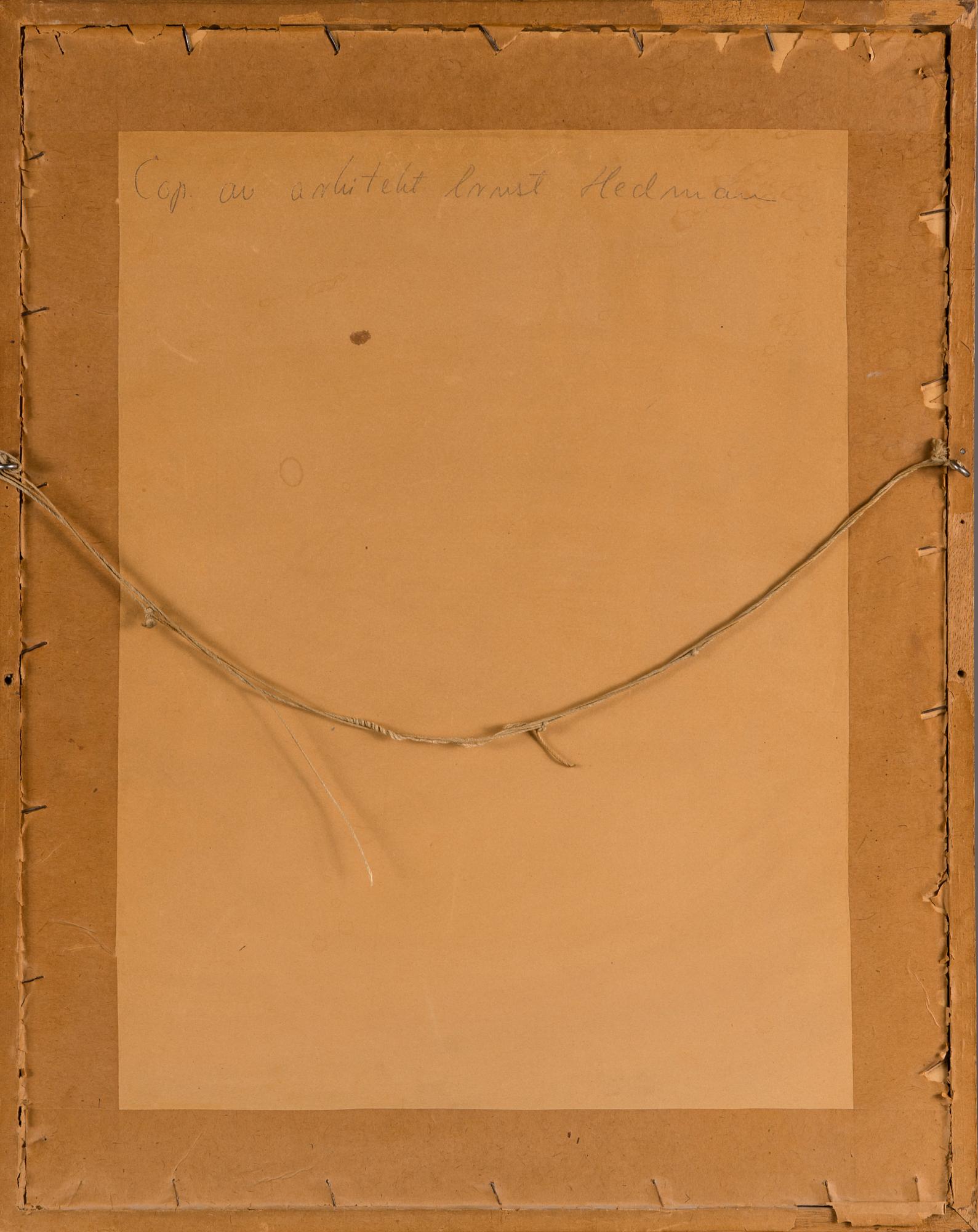 ERNST G. HEDMAN, mixed media, signed copy after Pekka Halonen 23 II -11 Ernst G. Hedman.