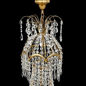 LJUSKRONA, gustaviansk stil, omkring år 1900. Höjd ca 120 cm.