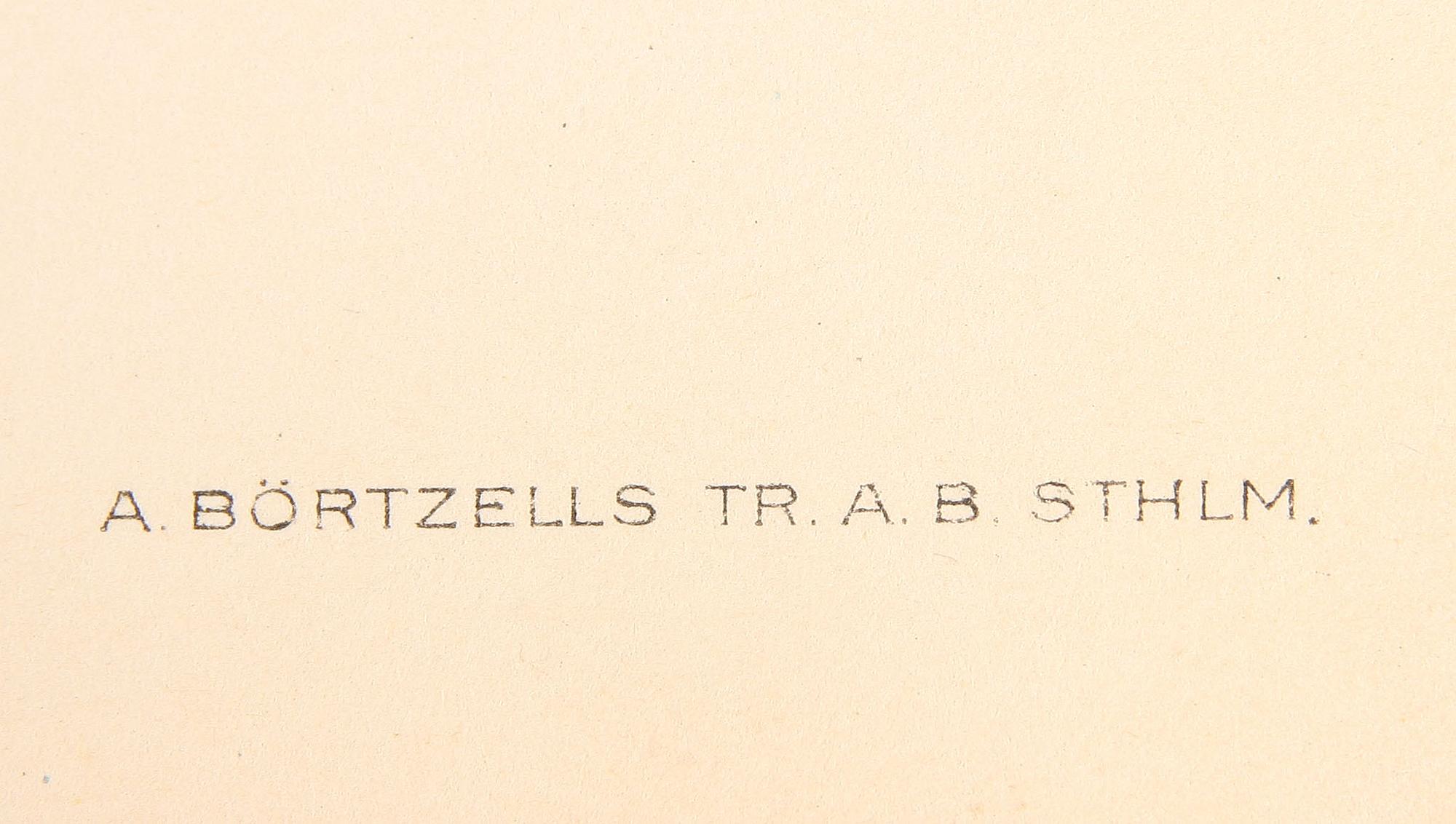 PARTI GRAFISKA BLAD, c:a 120 st, ur von Wrights Svenska fåglar, utgivna av A Börtzells.