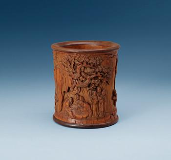 1304. A bambu brush pot, Qing dynasty.