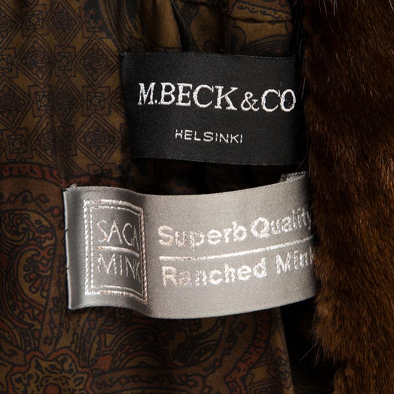 A SAGA MINK FUR COAT by M. Beck & CO, Helsinki.