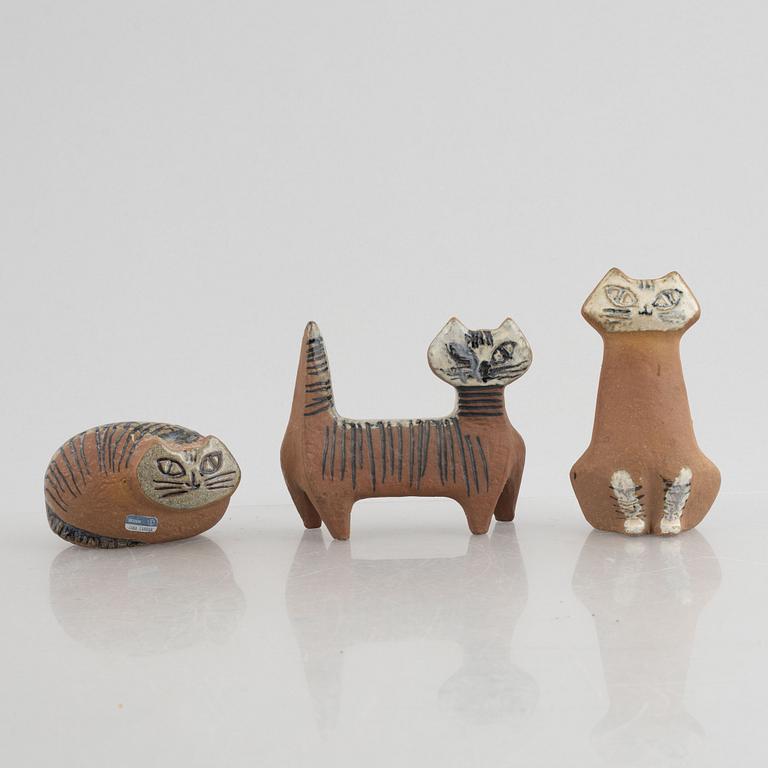 Lisa Larson, figuriner, 9 st, stengods, bl.a. ur serien "Lilla Zoo", Gustavsberg.