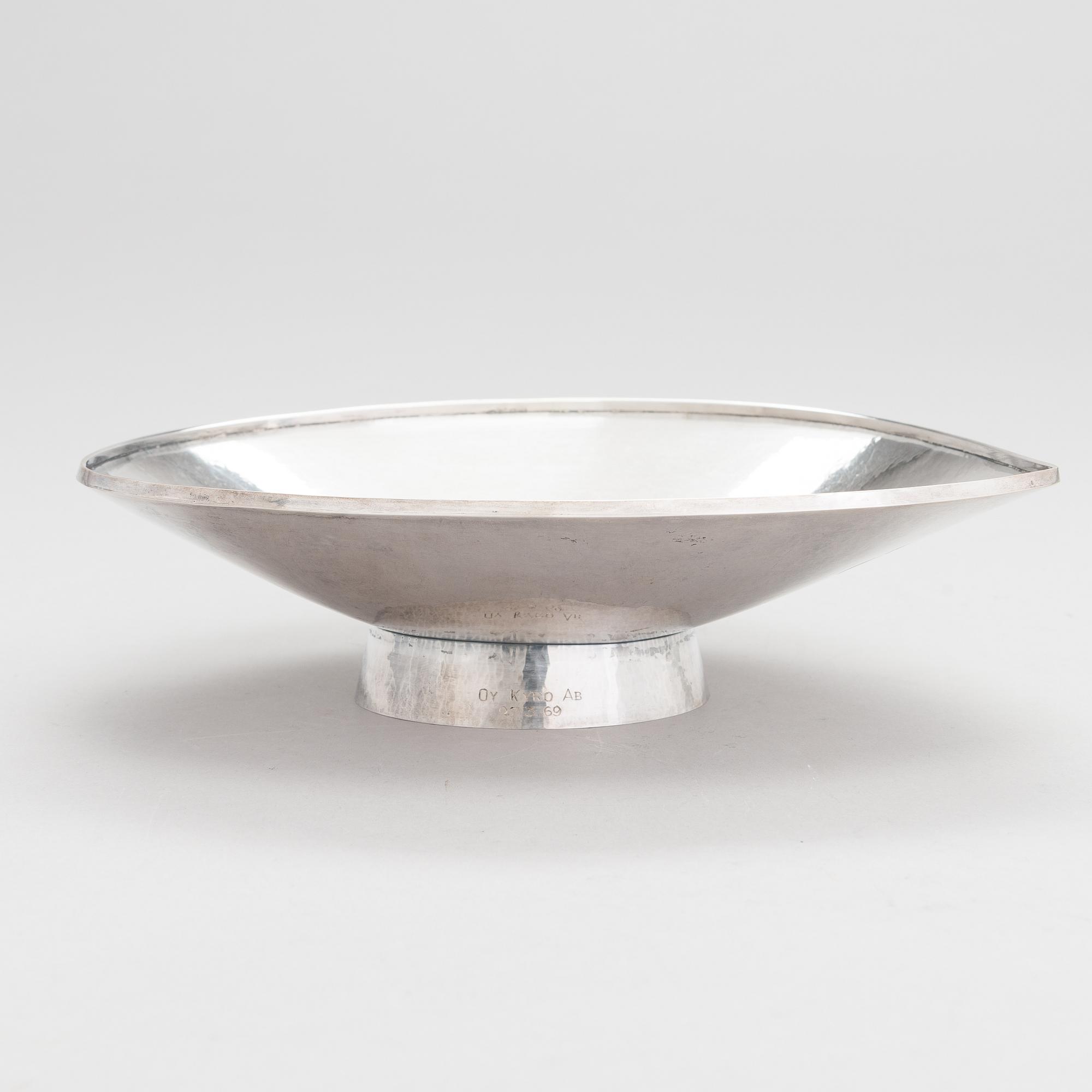 A silver bowl, Pirkan Kulta, Tampere 1968.