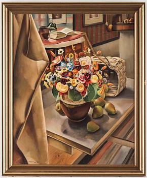 Gerhard Wihlborg, Still life with flowers.