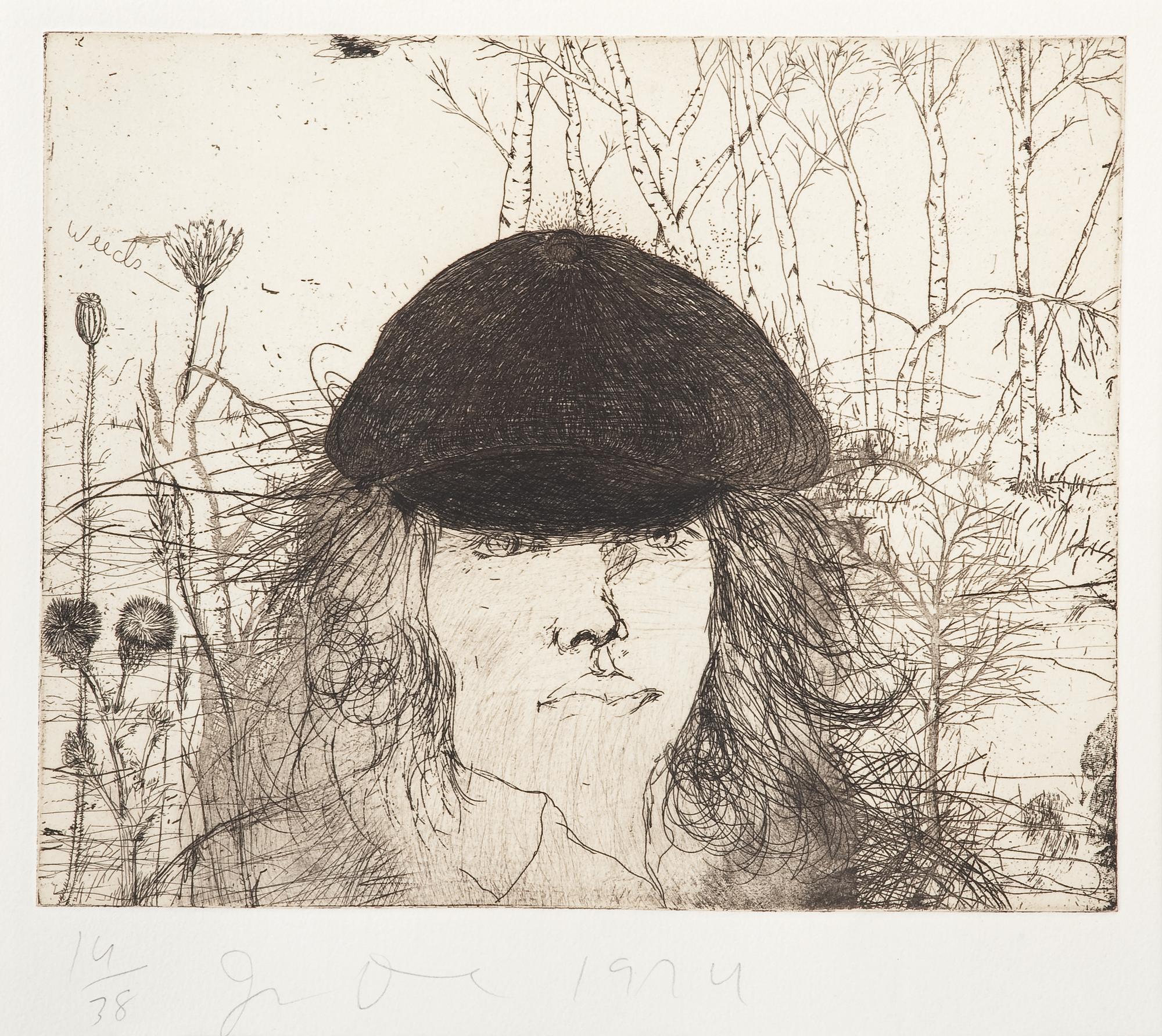 Jim Dine, "SELF PORTRAIT IN A FLAT CAP".