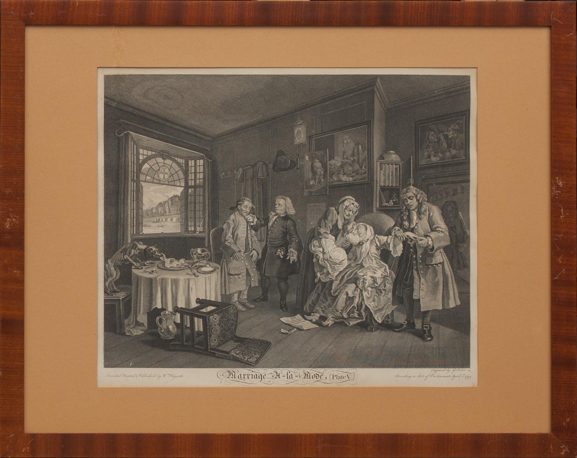 WILLIAM HOGARTH, 5 st, etsningar, 1745.