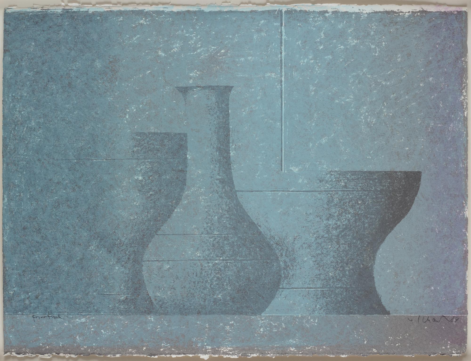 Philip von Schantz, lithograph in color, signed and dated -87, trial proof.