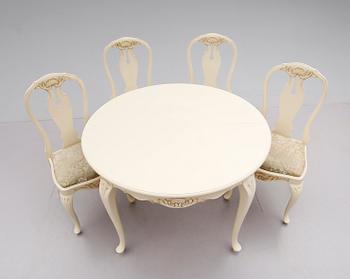 MATGRUPP, 5 delar, rokokostil, 1900-talets mitt.