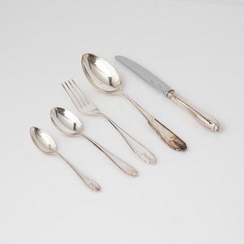 Cutlery service, 60 pieces, silver, "Vasa", GAB, Stockholm, 1980s-90s.