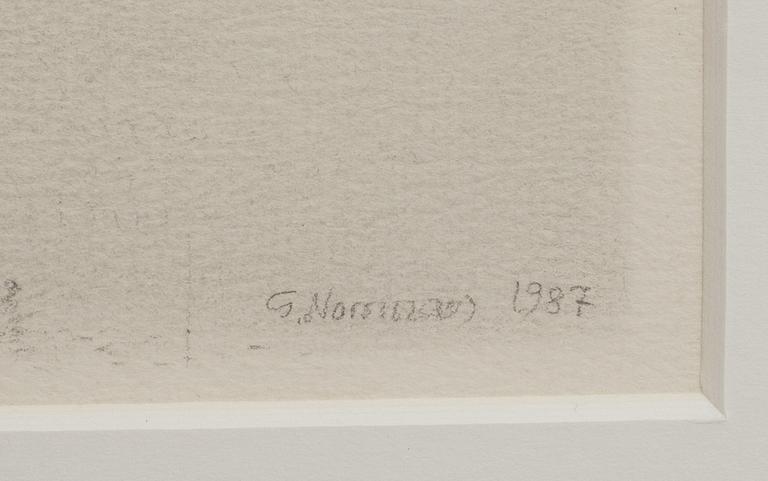 GUNNAR NORRMAN, blyerts signerad 1987.