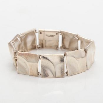 Björn Weckström, bracelet, converted from the necklace "Galactic Peaks", silver, Lapponia 1981.