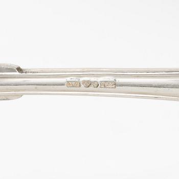 24 pieces of silver spoons, Swedish pointy model, by Otto Larsson, Landskrona, Sweden, 1925.