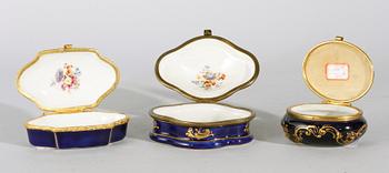 DOSOR, 3 st, porslin, Rudolstadt, 1800/1900-tal.