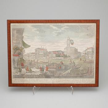 OKÄND KONSTNÄR 1700-TAL, 5 st, kopparstick, kolorerade, ej signerade.