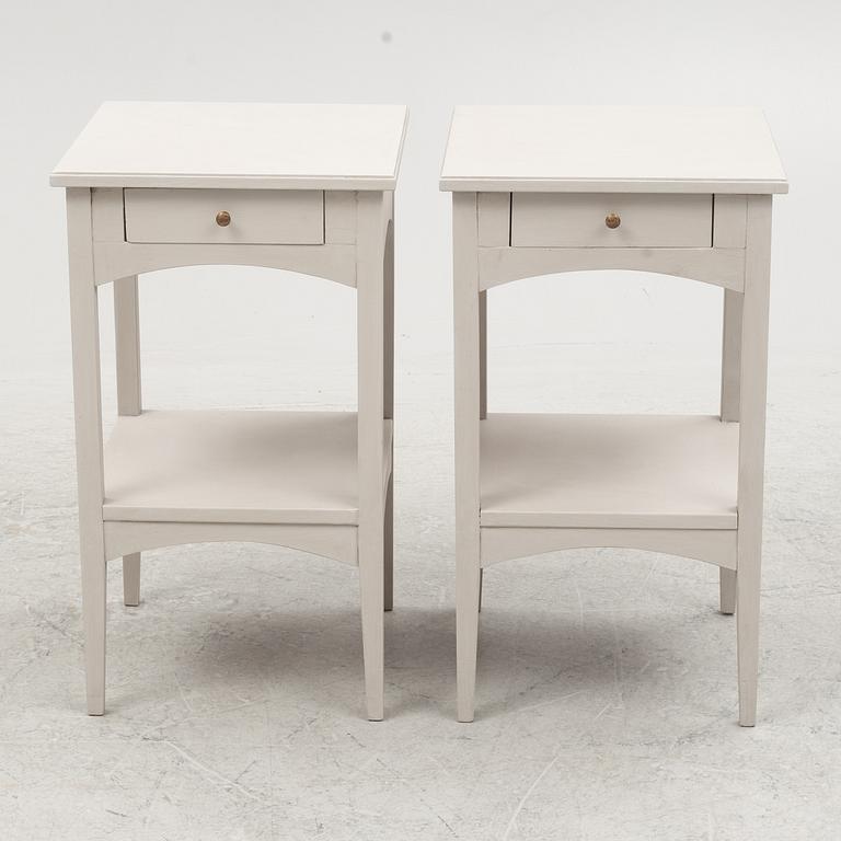 Bedside tables, a pair, contemporary.