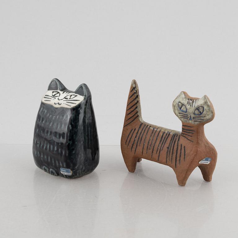 Lisa Larson, figuriner, 2 st, bl.a. "Liten katt", specialutgåva, Gustavsberg.
