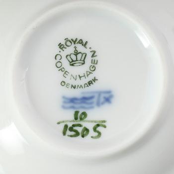 KAFFESERVIS, 22 delar, porslin, "Blå Blomst", Royal Copenhagen.