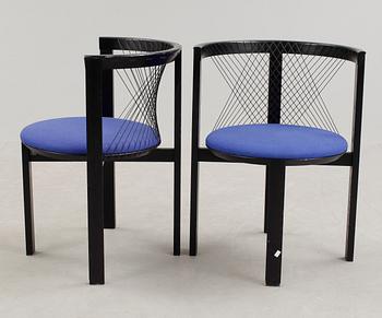 STOLAR, 8st, "String Chair", Niels Jörgen Haugesen, Danmark, 1970-tal.