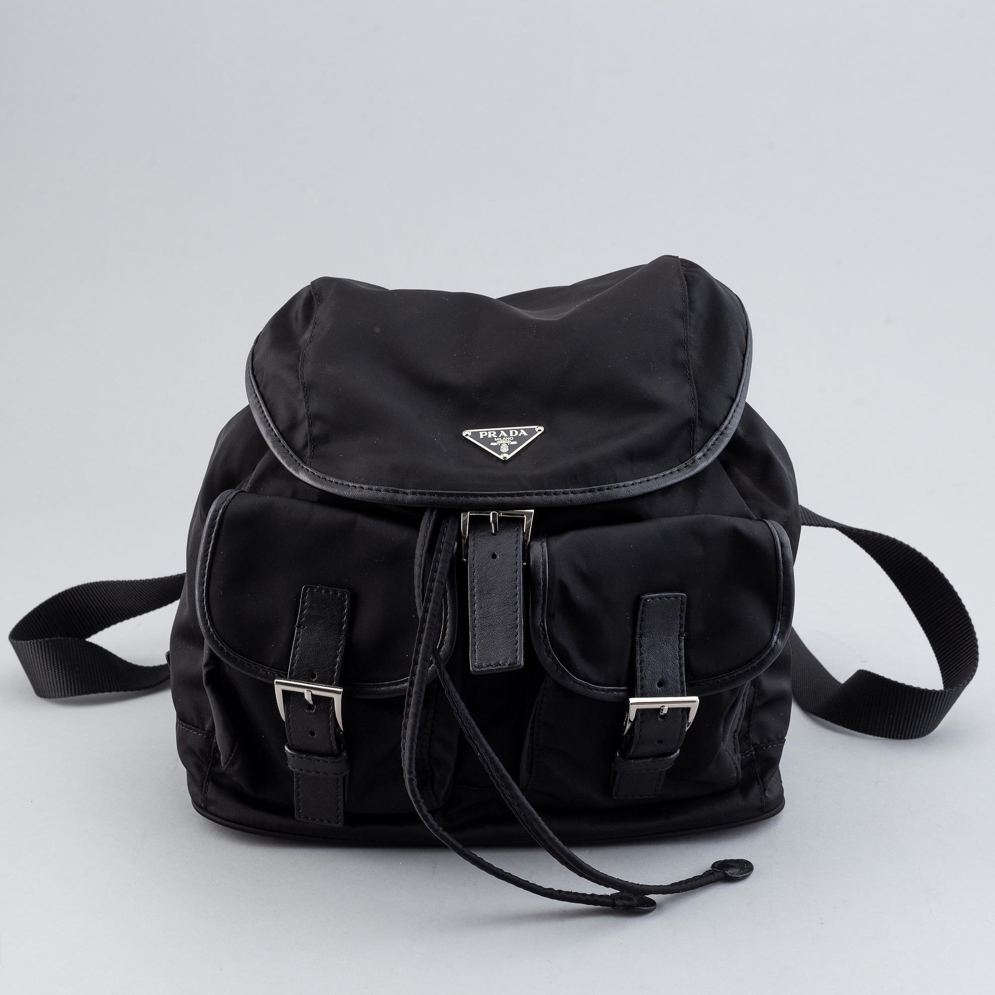 Prada, backpack.
